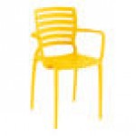 Lancaster Table & Seating Sol Sunshine Yellow Resin Arm Chair Lancaster Table & Seating Sol Sunshine Yellow Resin Arm Chair
