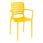 Lancaster Table & Seating Sol Sunshine Yellow Resin Arm Chair Lancaster Table & Seating Sol Sunshine Yellow Resin Arm Chair