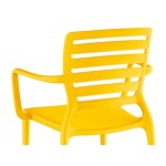 Lancaster Table & Seating Sol Sunshine Yellow Resin Arm Chair Lancaster Table & Seating Sol Sunshine Yellow Resin Arm Chair