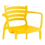 Lancaster Table & Seating Sol Sunshine Yellow Resin Arm Chair Lancaster Table & Seating Sol Sunshine Yellow Resin Arm Chair
