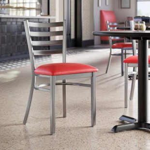 Lancaster Table & Seating Clear Coat Finish Ladder Back Chair with 2 1/2 Lancaster Table & Seating Clear Coat Finish Ladder Back Chair with 2 1/2