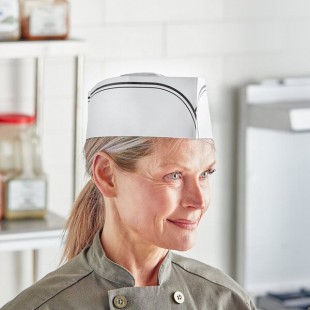 Choice Adjustable Black Stripe Disposable Overseas Cap - 1,000/Case