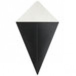 Carnival King 10 oz. Black Square Cardboard Fry Cone - 500/Case Carnival King 10 oz. Black Square Cardboard Fry Cone - 500/Case