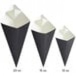 Carnival King 10 oz. Black Square Cardboard Fry Cone - 500/Case Carnival King 10 oz. Black Square Cardboard Fry Cone - 500/Case