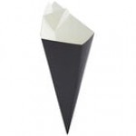 Carnival King 10 oz. Black Square Cardboard Fry Cone - 500/Case Carnival King 10 oz. Black Square Cardboard Fry Cone - 500/Case