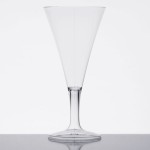 Fineline Tiny Temptations 6412-CL 2 oz. 1-Piece Tiny Barware Clear Plastic Round Champagne Flute - 96/Case