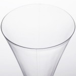 Fineline Tiny Temptations 6412-CL 2 oz. 1-Piece Tiny Barware Clear Plastic Round Champagne Flute - 96/Case