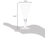 Fineline Tiny Temptations 6412-CL 2 oz. 1-Piece Tiny Barware Clear Plastic Round Champagne Flute - 96/Case