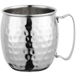 Acopa Alchemy 16 oz. Silver Hammered Mule Moscow Mule Mug - Sample