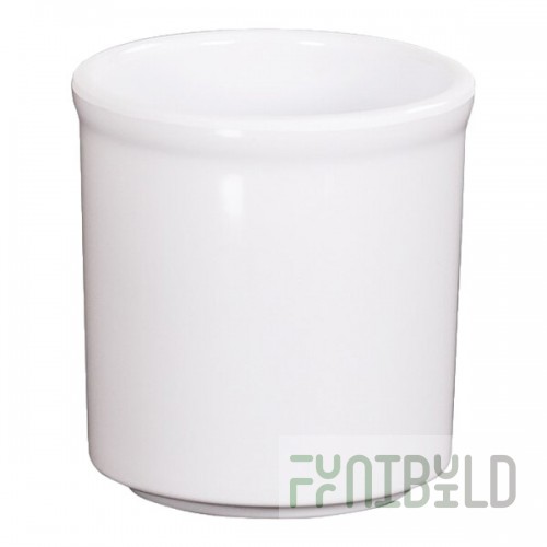 Cal-Mil 1950-16-15 White 16 oz. Round Melamine Condiment Jar