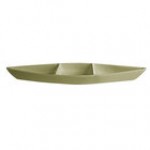 G.E.T. Enterprises BT319FR Bugambilia 6.9 Qt. Classic Textured Finish Fire Red Resin-Coated Aluminum Deep Boat with Dividers