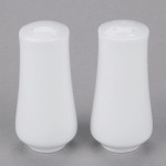 10 Strawberry Street AUR-30 Aurora Square White Porcelain Salt and Pepper Shaker Set - 18/Case