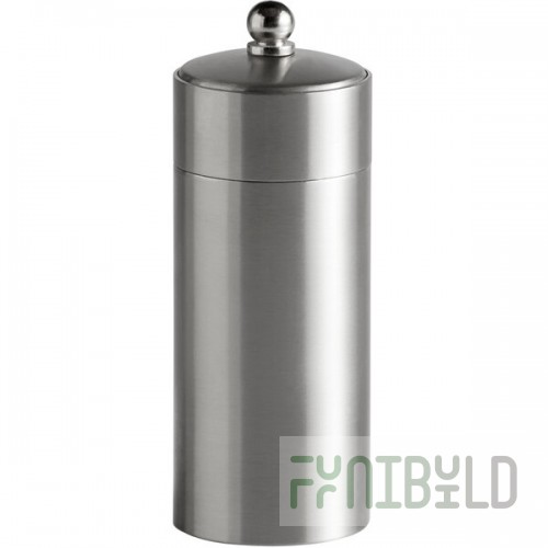 Libbey PG-100 3.5 oz. Brushed Metal Stainless Steel Pepper Mill - 6/Case
