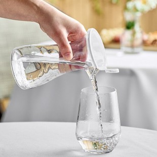GET BW-1025-CL 10 oz. Customizable Polycarbonate Wine / Juice Decanter with Lid GET BW-1025-CL 10 oz. Customizable Polycarbonate Wine / Juice Decanter with Lid