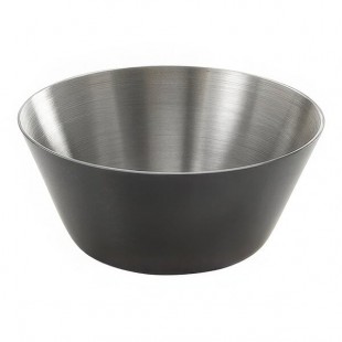 American Metalcraft 1.5 oz. Round Satin Black Stainless Steel Sauce Cup - 12/Case