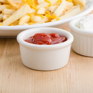 Tuxton BEX-025 2.5 oz. Eggshell Smooth China Ramekin - 48/Case