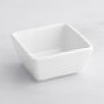 Acopa 2.5 oz. Bright White Porcelain Square Sauce Cup - 12/Pack