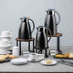 TableCraft 34 oz. Black Stainless Steel Coffee Carafe 12680 - 6/Case TableCraft 34 oz. Black Stainless Steel Coffee Carafe 12680 - 6/Case