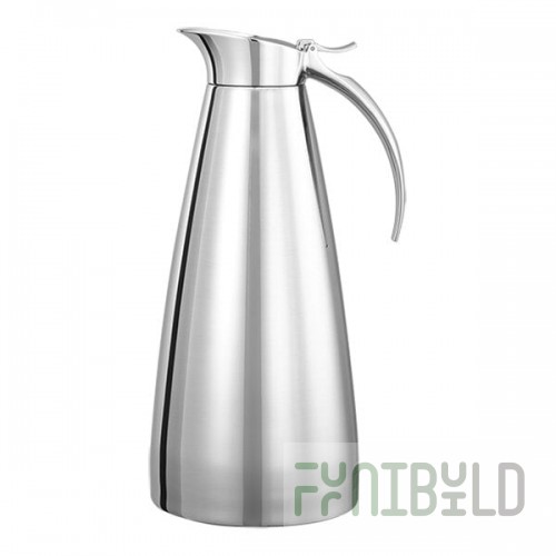 Service Ideas Smart Choice 44 oz. Polished Stainless Steel Insulated Coffee Carafe / Server SVSC13PS