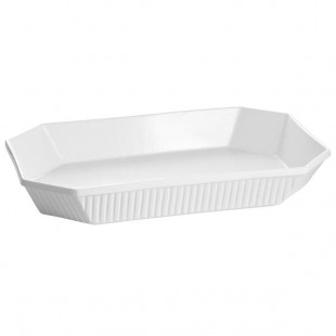 TableCraft CW2020W 13 Qt. White Cast Aluminum Octagon Casserole Dish