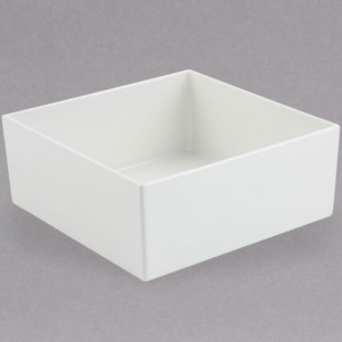 Bon Chef 9518S 180 oz. White Sandstone Finish Cast Aluminum Straight Sided Square Bowl Bon Chef 9518S 180 oz. White Sandstone Finish Cast Aluminum Straight Sided Square Bowl