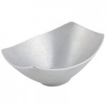 Bon Chef 2512PWHT Gondola 32 oz. White Sandstone Cast Aluminum Bowl