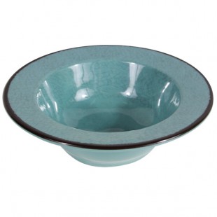 Elite Global Solutions DB6M Mojave Vintage California 10 oz. Cameo Blue Round Crackle Bowl - 6/Case Elite Global Solutions DB6M Mojave Vintage California 10 oz. Cameo Blue Round Crackle Bowl - 6/Case