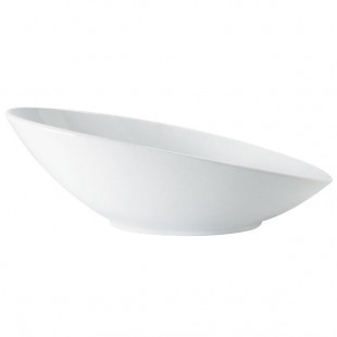 GET B-798-W San Michele 2.5 Qt. White Oval Slanted Melamine Bowl - 6/Case GET B-798-W San Michele 2.5 Qt. White Oval Slanted Melamine Bowl - 6/Case