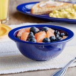 Acopa Foundations 13 oz. Blue Narrow Rim Melamine Grapefruit Bowl - 12/Case