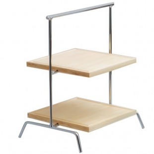 Clipper Mill by G.E.T. IR-408C 2-Tier Chrome Plated Iron Riser - 15 3/4