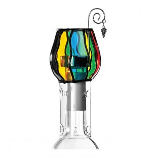 Franmara Stained Glass Dome Wine Chimney Candle Holder Franmara Stained Glass Dome Wine Chimney Candle Holder