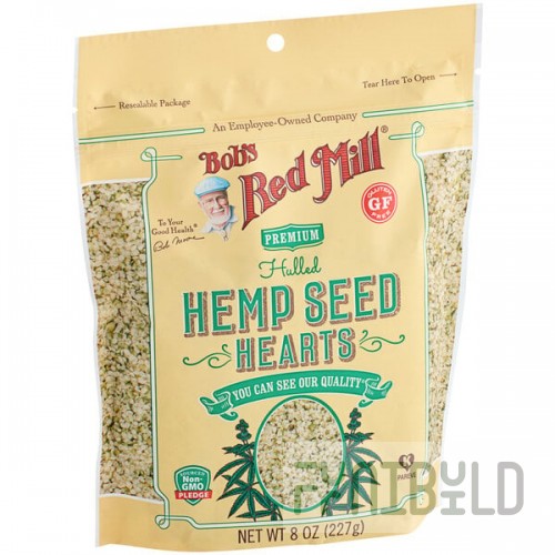 Bob's Red Mill Gluten-Free Hulled Hemp Seed Hearts 8 oz. - 5/Case