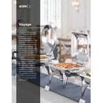 Acopa Voyage 8 Qt. Full Size Stainless Steel Induction Chafer with Glass Top and Soft-Close Lid