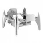 Acopa Voyage 8 Qt. Full Size Stainless Steel Induction Chafer with Glass Top and Soft-Close Lid