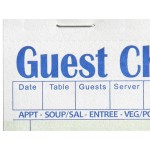 Choice 1 Part Green and White Guest Check with Bottom Guest Receipt - 50/Case