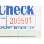 Choice 1 Part Green and White Guest Check with Bottom Guest Receipt - 50/Case