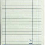 Choice 1 Part Green and White Guest Check with Bottom Guest Receipt - 50/Case