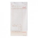Choice 1 Part Green and White Guest Check with Bottom Guest Receipt - 50/Case