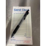 Choice 1 Part Green and White Guest Check with Bottom Guest Receipt - 50/Case