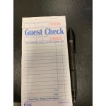 Choice 1 Part Green and White Guest Check with Bottom Guest Receipt - 50/Case