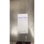 Choice 1 Part Green and White Guest Check with Bottom Guest Receipt - 50/Case