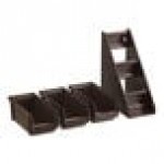 Vollrath 4843-01 Traex® Brown Self-Serve Condiment Bin Stand Set with 3-Tier Stand and 11 1/4