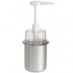 Steril-Sil 30 oz. Black Condiment Dispenser Kit with 1 oz. Pump and Dome Top Lid