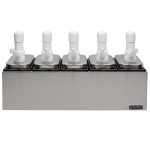 San Jamar P9715 Condiment Pump Service Center - 5 Wells