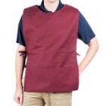 Intedge Mauve Adjustable Poly-Cotton Cobbler Apron with 2 Pockets - 29