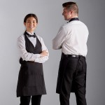 Choice Black Adjustable Tuxedo Apron with 2 Pockets - 32