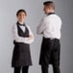 Choice Black Adjustable Tuxedo Apron with 2 Pockets - 32