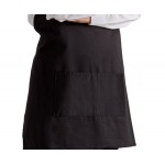 Choice Black Adjustable Tuxedo Apron with 2 Pockets - 32