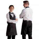 Choice Black Adjustable Tuxedo Apron with 2 Pockets - 32