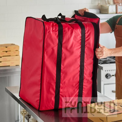 American Metalcraft PBBAG26 Replacement Standard Red Nylon Pizza Delivery Bag, 19